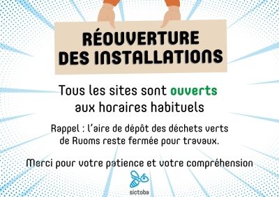 Réouverture des déchetteries